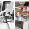 Space Saving Under Desk Basket Easy Install Under Desk Hanging Organization Basket Sturdy Carbon Steel Holder