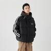 GOLFCROSS Unisex Striped Hooded Puffer Jacket