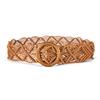 Retro Wax Rope Knotted Woven Wide Belt Belt Large Round Buckle Ethnic Style Super Wide Waist Seal Decorative Belt