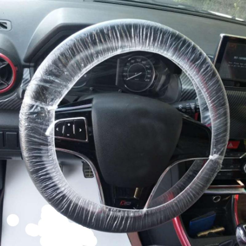 100pcs universal car disposable PE plastic soft seat cover waterproof car repair protective cover