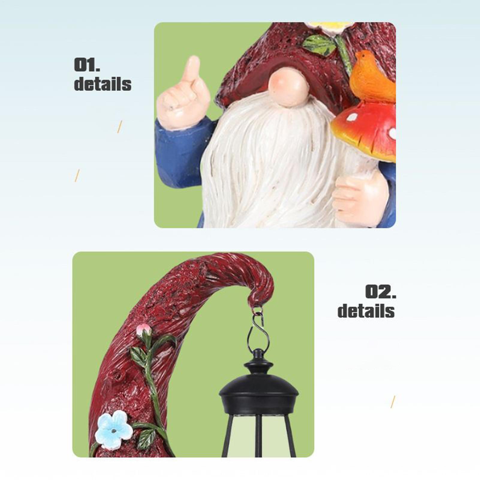 

Gnome Solar Lights Outdoor Garden Resin Garden Statues with LED Light Outdoor Patio Decor for Patio Terrace Deck Backyard China Mainland