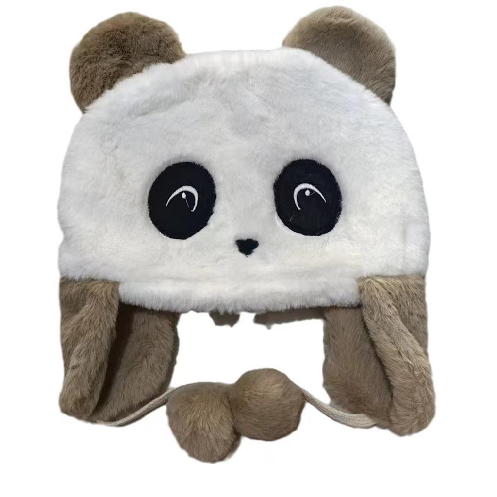 Baby Hat Winter Children's Scarf Integrated Cute Bear Ear Hat Autumn and Winter Warm Knitted Hat
