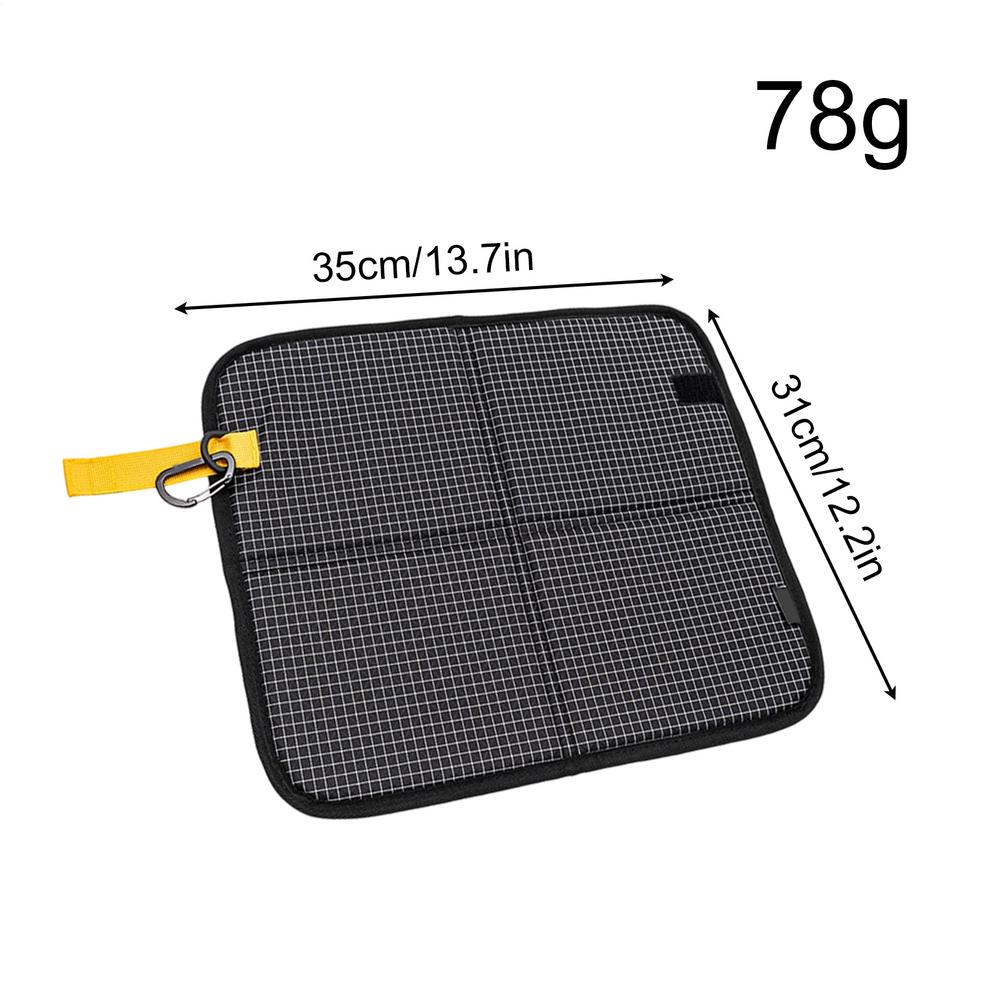Sitting Pad for Backpacking Waterproof Chair Mat with Carabiner Clip Foldable Seat Cushion for Hiking Picnic Travel Airplane