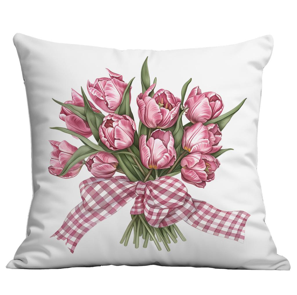 New Retro Pink Spring Farmhouse Pillowcase Home Living Room Sofa Cushion Pillowcase