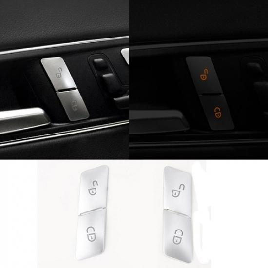 Door Unlock Button Sequin Decoration Trim for Mercedes Benz C E Class W204 W212
