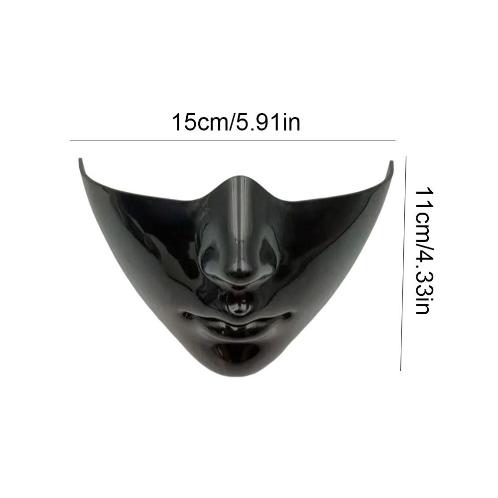Lightweight Shell Half Face Mask Smooth Edges Realistic Face Fashion Masquerade Mask