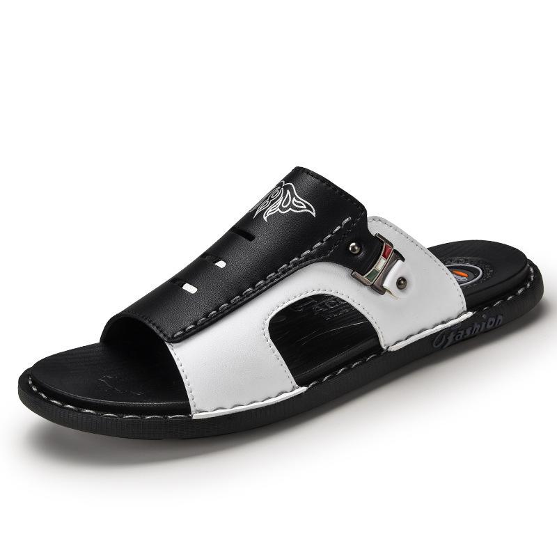Slippers Men's Tide 2 New Personalized Casual Large Size Outdoor Beach Summer Word for Word