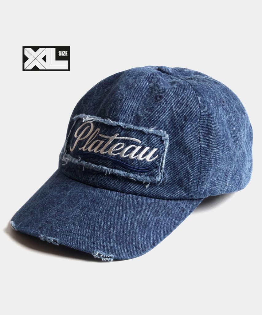 Peullaeto Big Size Washed Ball Cap Xl Plt Denim Cap Blue