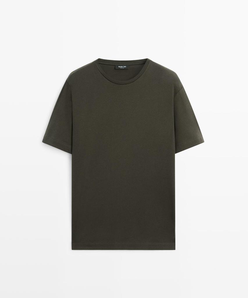 Masimodutti 100% Cotton T-Shirt Shoulder Detail