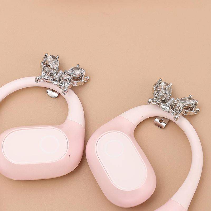 Earrings For Ear Clip Earphone Butterfly Beaded Shining Decorations Beautiful Earphone Accessories
