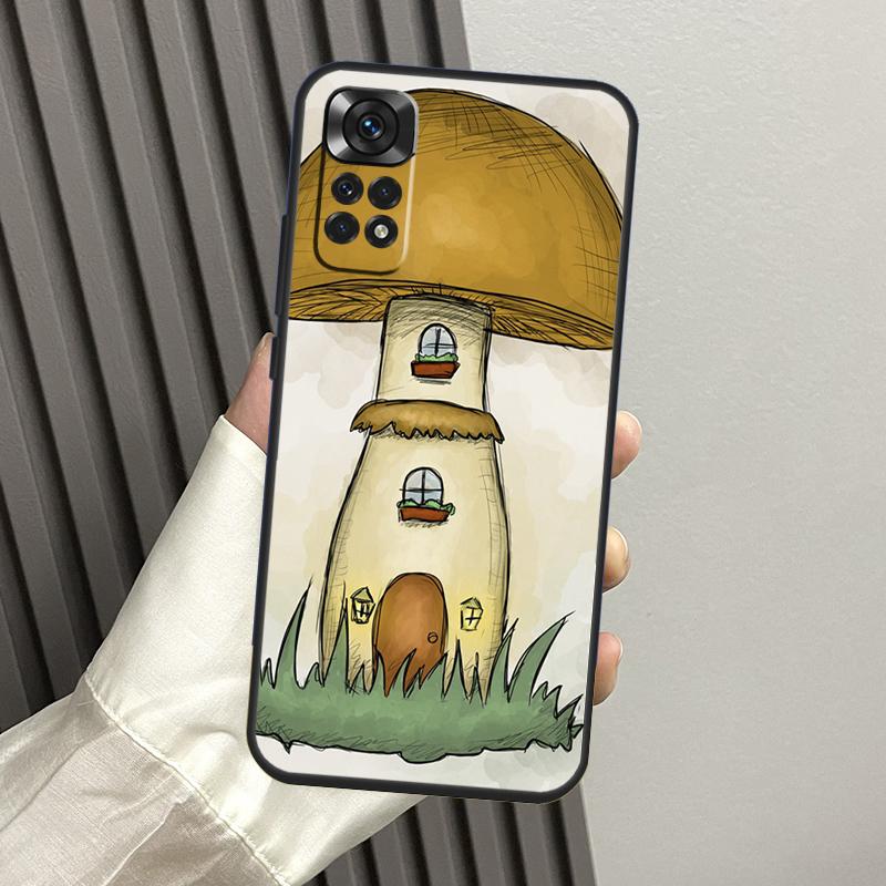 Mushroom Forest Case For Xiaomi Redmi Note 10 Pro Note 11 8 9 12 Pro 11S 10S 8T Redmi 10C 12C 9C 9T Cover