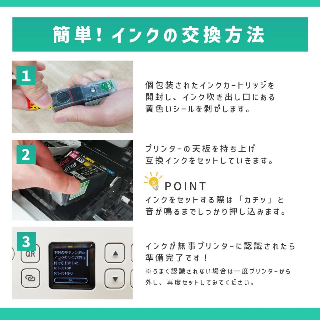 Ink Chips Compatible Canon Ink Cartridges Colors x 2 Total of 10 for TS7530 BCI-301+300/5MP (5 Sets, Cartridges)