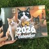 2026 Cross-Border Coil-Bound Cat Wall Calendar - New Style, Custom Design, Best Seller Collection