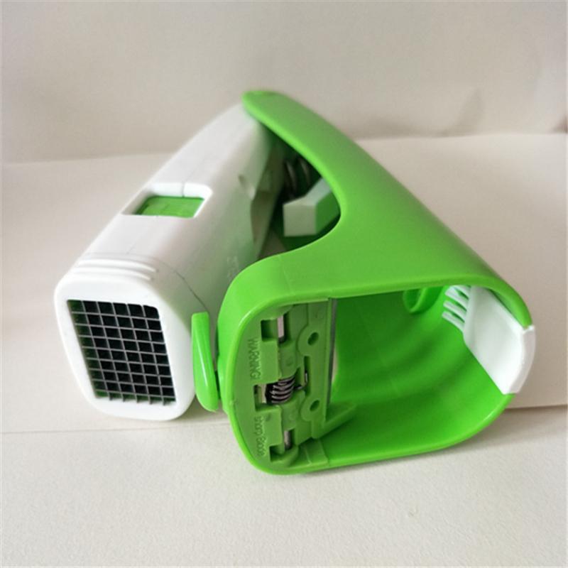 

Резак для чеснока Волшебный нож для нарезки кубиков чеснока Выдавливание кубиков чеснока Пресс Измельчитель-ломтерезка — можно мыть в посудомоечной машине — ручка для чеснока зелёный