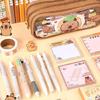Multifunctional Compartment Pencil Case Student Large Capacity Stationeries Storage Bag Zippers Pencil Storage Pouches