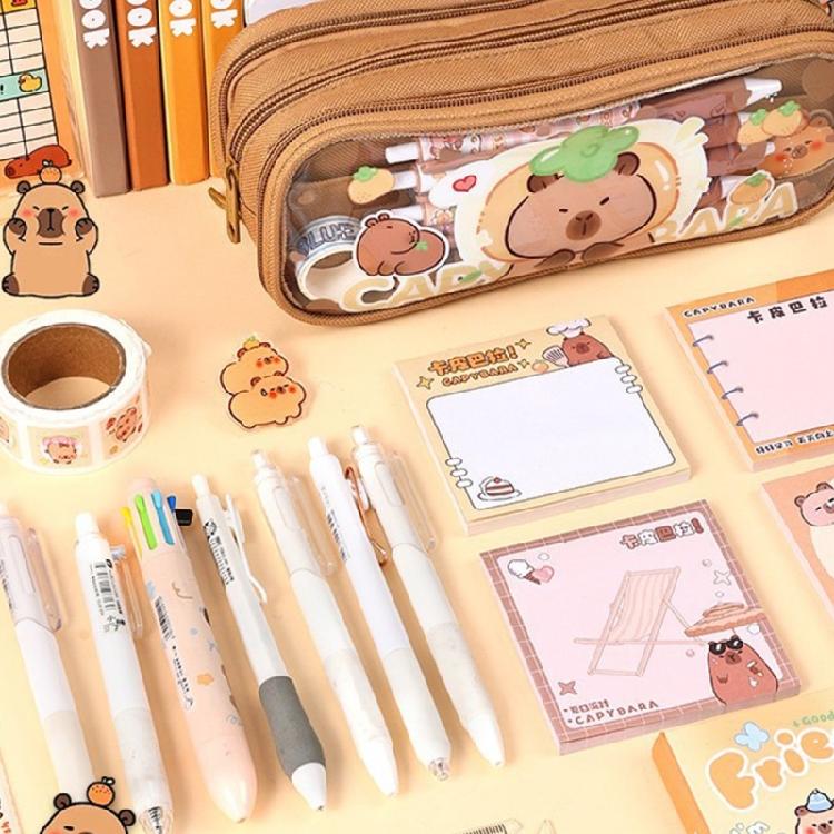 Multifunctional Compartment Pencil Case Student Large Capacity Stationeries Storage Bag Zippers Pencil Storage Pouches