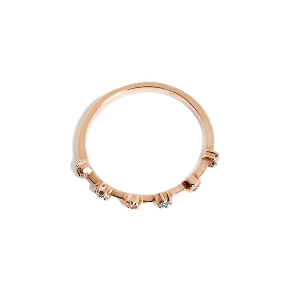 Mezmic Art Blue D3 Cognac D3 14K Gold Ring