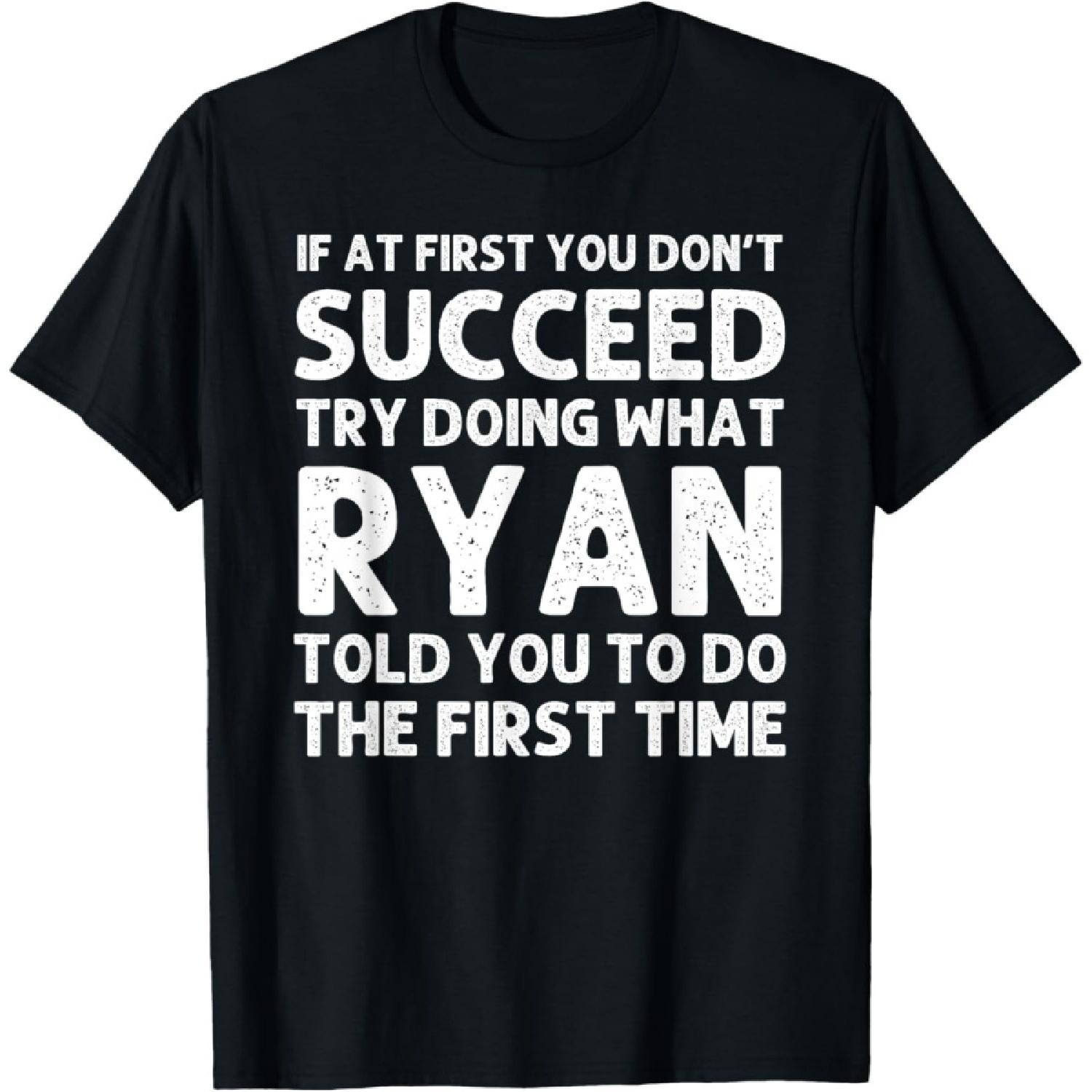 RYAN Gift Name Personalized Birthday Funny Christmas Joke T-Shirt S