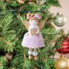 Christmas Angel Ornament Plush Felt Doll Festive Christmas Tree Decoration with Lanyard Holiday Spirit Hanging Pendant