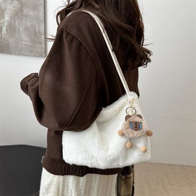 Winter neue Plüsch-Tragetasche Damenmode High-End-Schultertasche Nischentrend lässige Damentasche