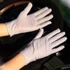 Thin 1Pair Spandex Spring Anti-UV Elastic Sunscreen Dots Gloves Women Gloves Driving Gloves