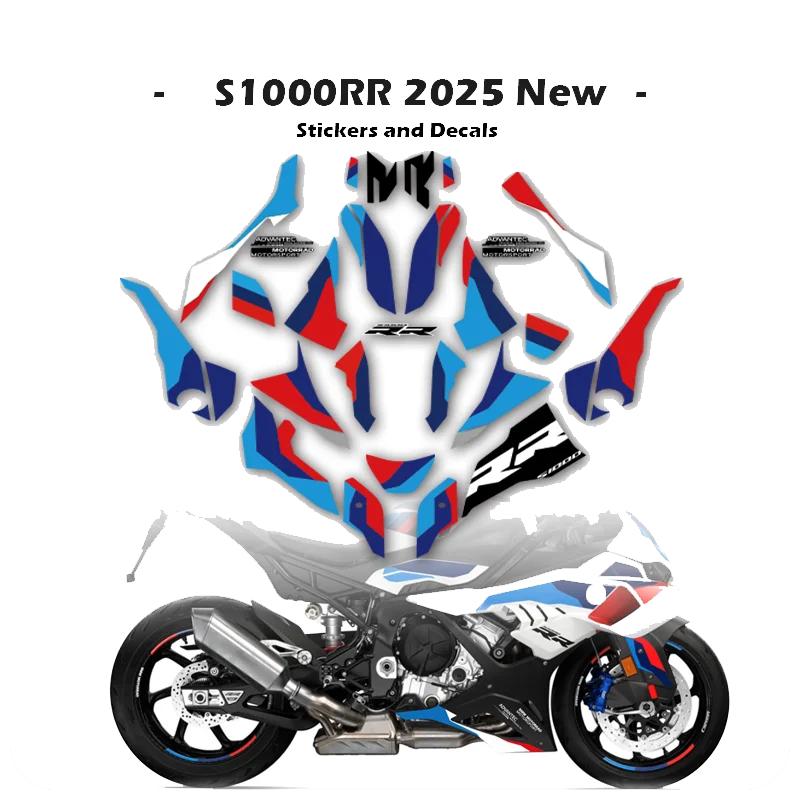 For BMW 2025 S1000RR Motorcycle Blue and White Design Fairing Shell Full Car Sticker Decal