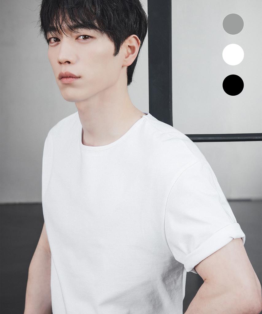 DRAW FIT Minimal Crew Neck Half T-Shirt [3 Colors]