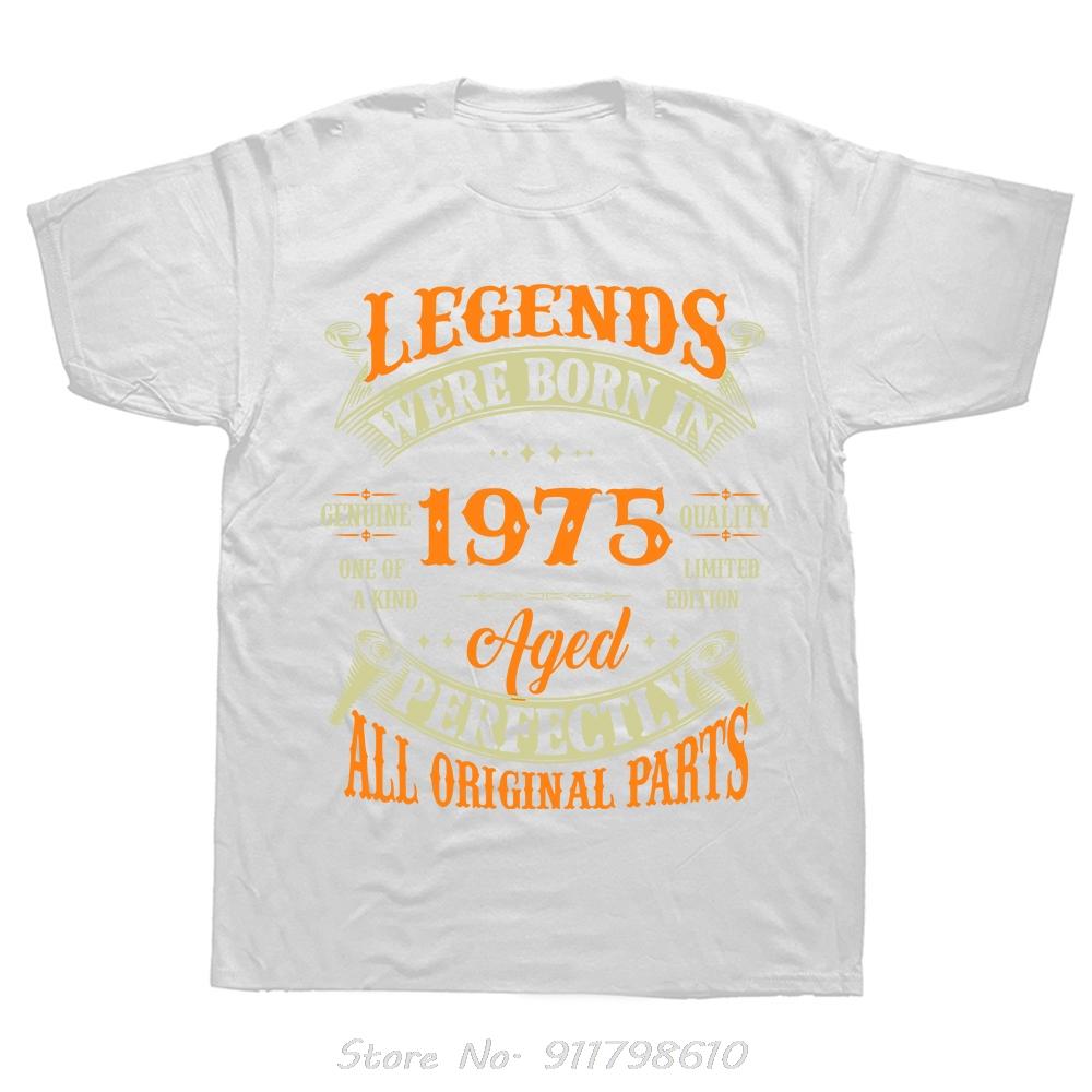 Vtipné pánské oblečení Vintage 1975 Limitovaná edice Oversized tričko Letní streetwear Bavlněné tričko Dárky k narozeninám Fitness tričko