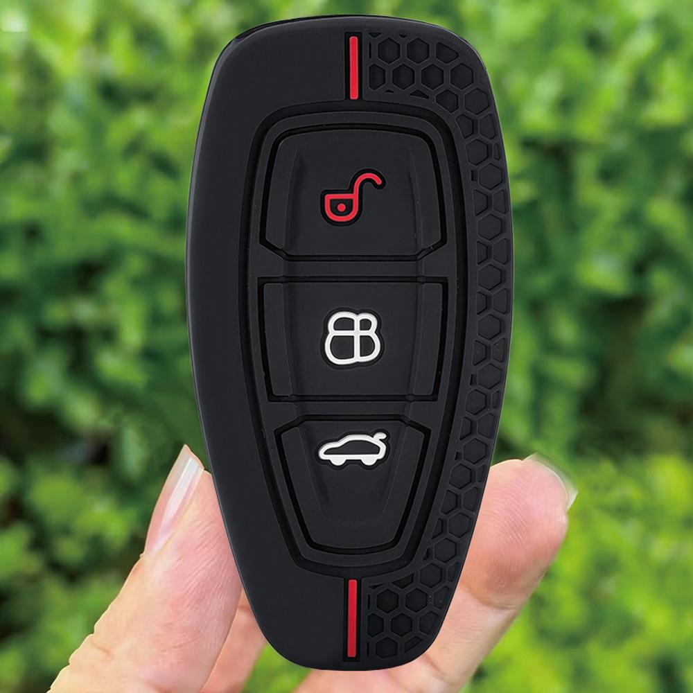 Car Key Pack For Ford St Line Fiesta Focus Mondeo Ecosport Kuga Puma Edge Escape Silicone Car Key Fob Case Accessories
