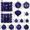 Xiyin 48-Piece Irregular Christmas Balls Set (4, 6, 8 cm) - Boxed Holiday Ornaments
