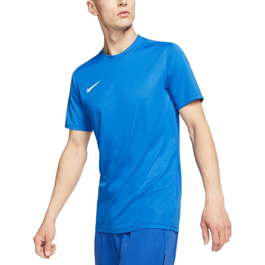 Nike Solid Color Simple Print Small Logo Quick-Dry Round Neck Short Sleeve T-Shirt Men Tops Royal-Blue HF0524-463