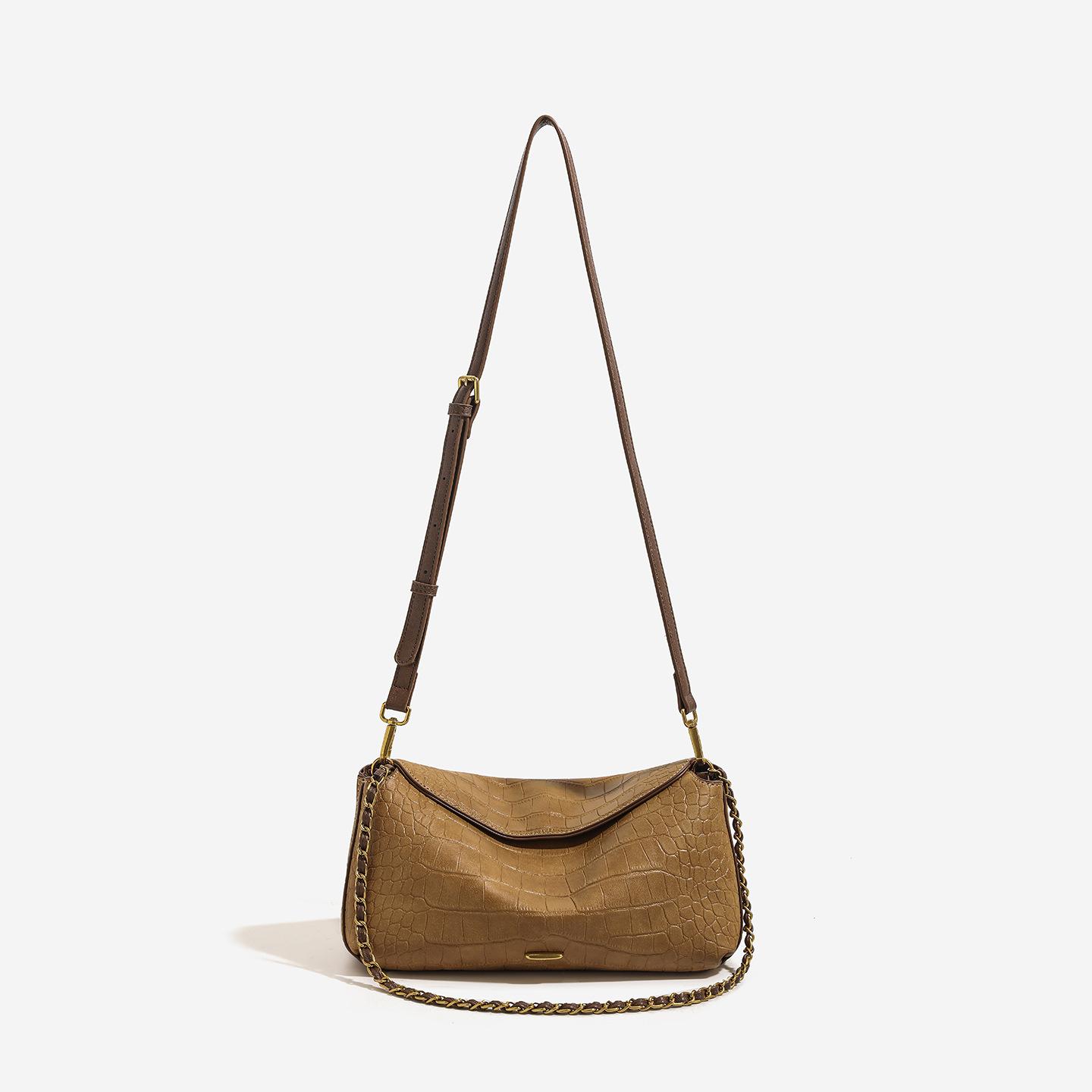 

2026 New Niche Design Crocodile Pattern Pillow Bag Versatile and High-end Commuting Handbag, Single Shoulder Crossbody Bag, Underarm Bag