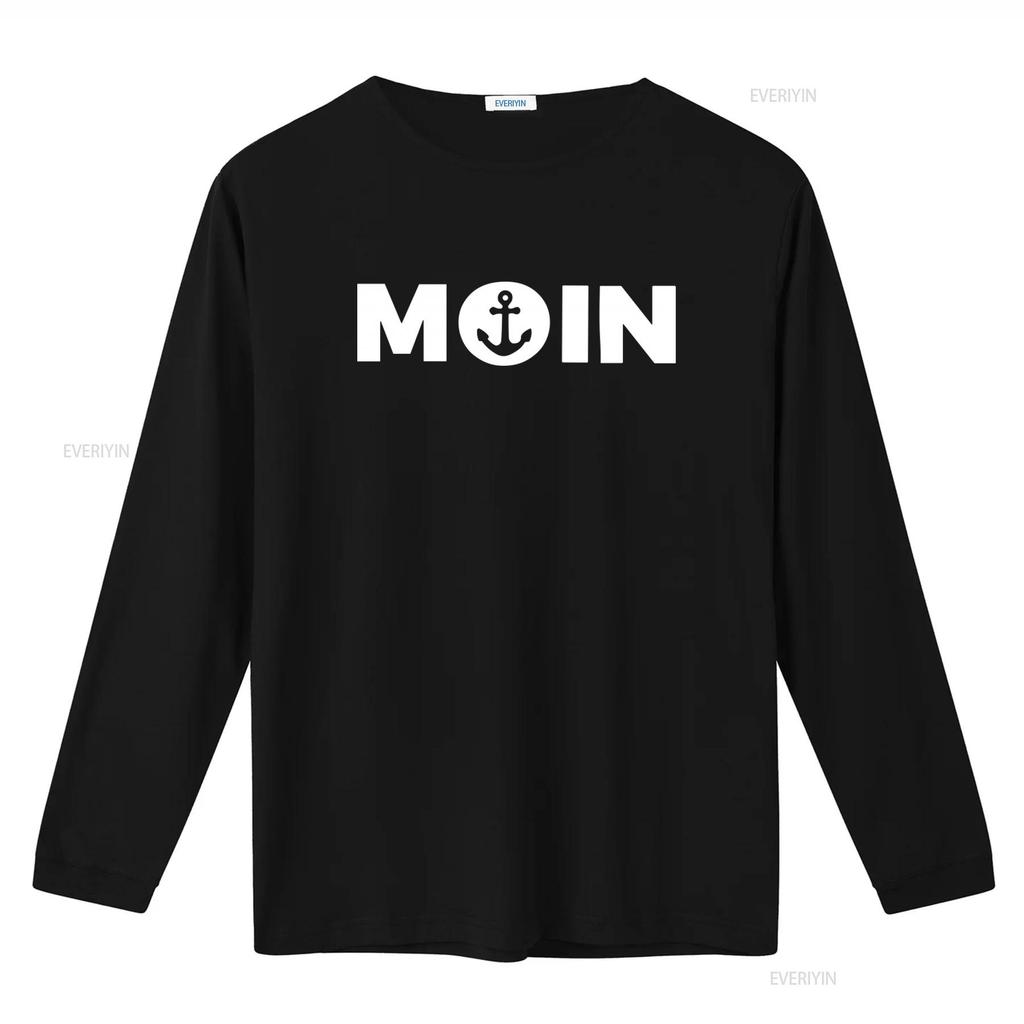 Stilvolles Herren Moin Ankerprint T-Shirt von Moonworks Perfekt für nautische Liebhaber vintage gewaschen Vielseitige Designerkleidung