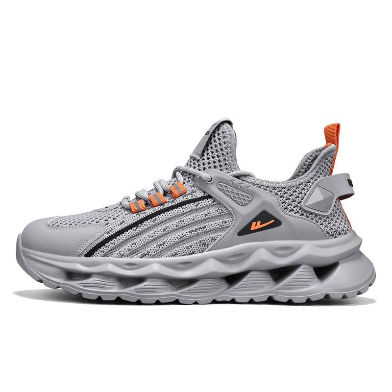 Warrior Casual Versatile Fashion Breathable Comfortable Simple Lightweight Increased Height Low-Top Lifestyle Shoes Men sneakers Gray WXY(ZA)-470404