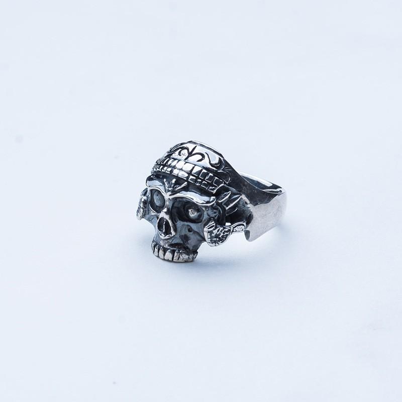 Adjustable Skull Ring Punk Gothic Retro Style Copper Statement Men Women