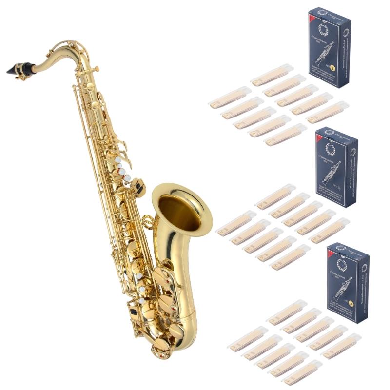 10 Stück Professionelle Saxophon-Blätter Tonstärke 2.0/2.5/3.0 für Bb Sopransaxophon Ausgezeichneter Klang Langlebig