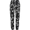 Summer Women's Elastic Waist Beach Vintage Printed Pocket Lace Up Trousers