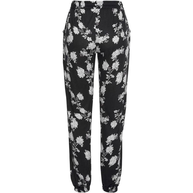 Summer Women's Elastic Waist Beach Vintage Printed Pocket Lace Up Trousers