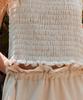 RE RHEE Square Neck Shirred Top