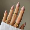 Mittelange einfarbige Aufkleb-Nagelspitzen - Fortgeschrittene Nailart-Patches