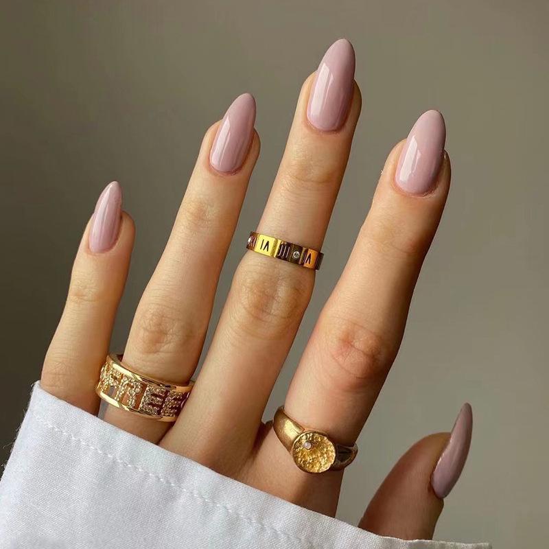 Mittelange einfarbige Aufkleb-Nagelspitzen - Fortgeschrittene Nailart-Patches
