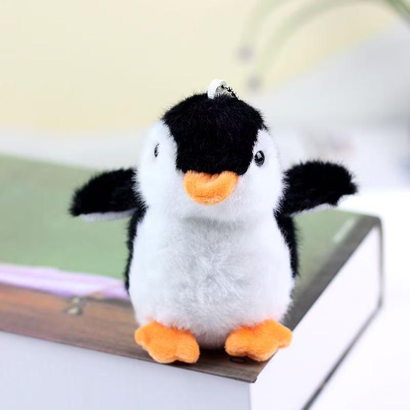 Adorable Penguin Plush Keychain Charm - Companion Cartoon Claw Machine Figure and Bag Accessory.
