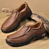 Nové kožené ležérní boty pro muže, pohodlné mokasíny, módní měkké klasické boty pro řízení, neklouzavé turistické boty