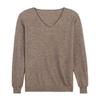 Autumn 2024 Women's Knitted V-Neck Sweater - Long-Sleeved Velvet Prismatic Korean Style