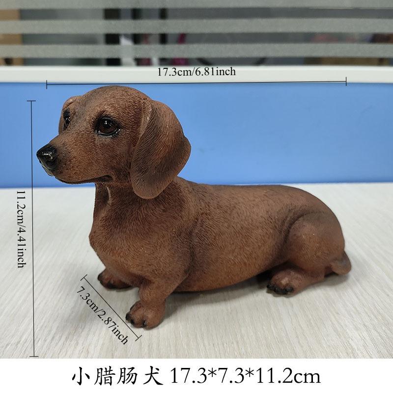 

Creative Dachshund Sculpture Outdoor Courtyard Decoration Crafts Resin Ornaments Decoration Simulated Dog Statue Aesthetic Decor