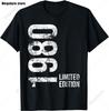 Unisexs Vintage 43th Birthday Gift T Shirts Awesome Since May 1980 Born in May 1980 TShirt Funny Birthday Greeting Party Tops