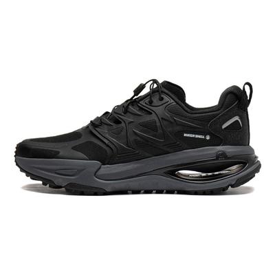 Lightweight High Resilience Shock Absorbing Non-Slip Wear-Resistant Low-Top Running Shoes Men Sneakers Black ARNT005-1