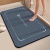 Quick-Dry Diatom Mud Bathroom Mat - Water Absorbent, Non-Slip Foot Mat with Silk Flower Design
