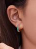 Qiong Yao Zircon Three-Row Diamond U-Shape Ear Cuff, 18k Gold Plated Stainless Steel Earrings