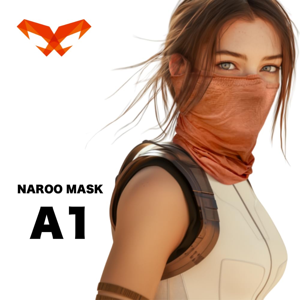 A1 Sports Mask Breathable and for UV Long [NAROO MASK] (Naroo Mask) - Comfortable, Running/Cycling/Hiking, 95% Protection, Length, Cold/Dry